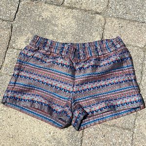 Jcrew Multi Color Embroidered Shorts Size 0 POCKETS
